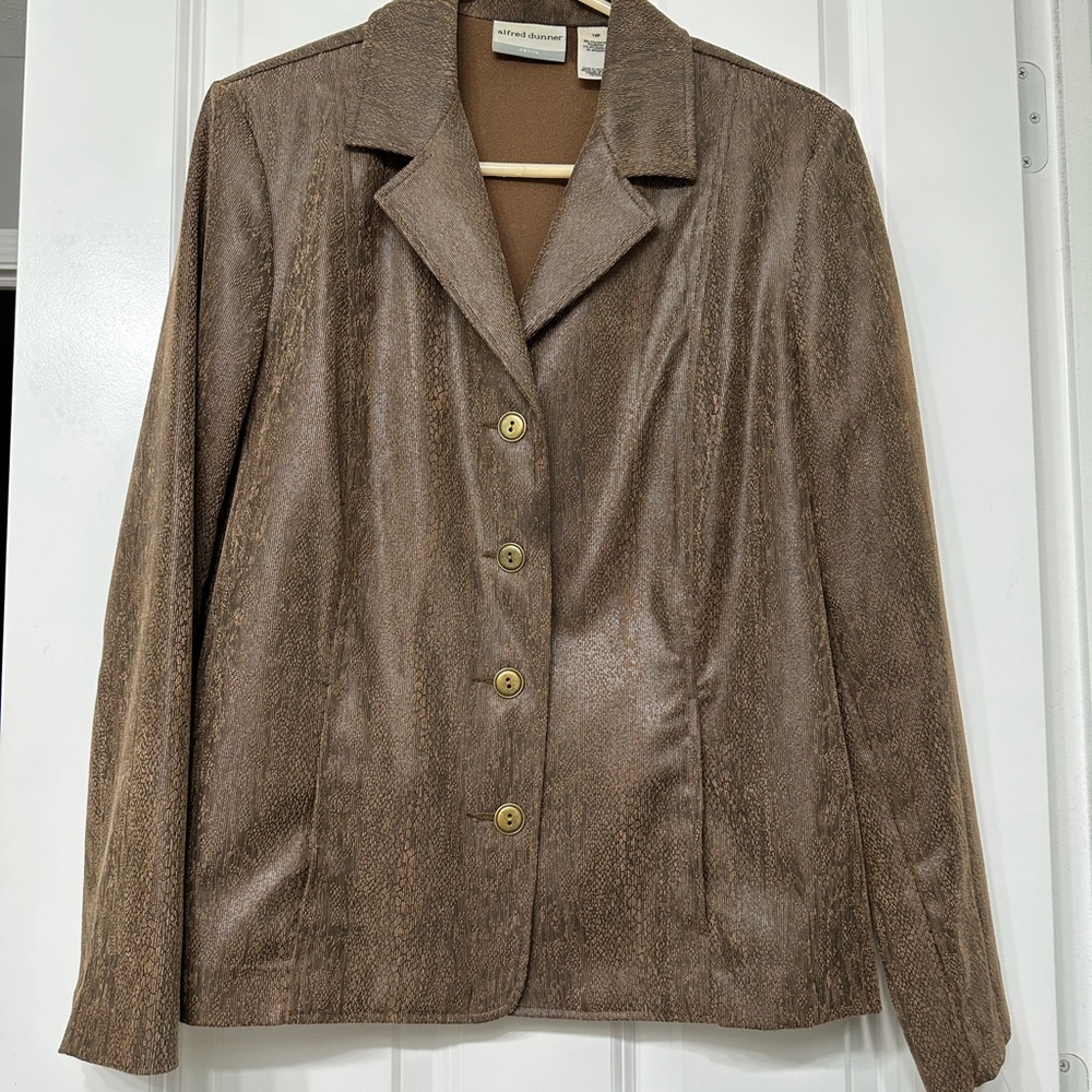 Brown Textured Women's Jacket